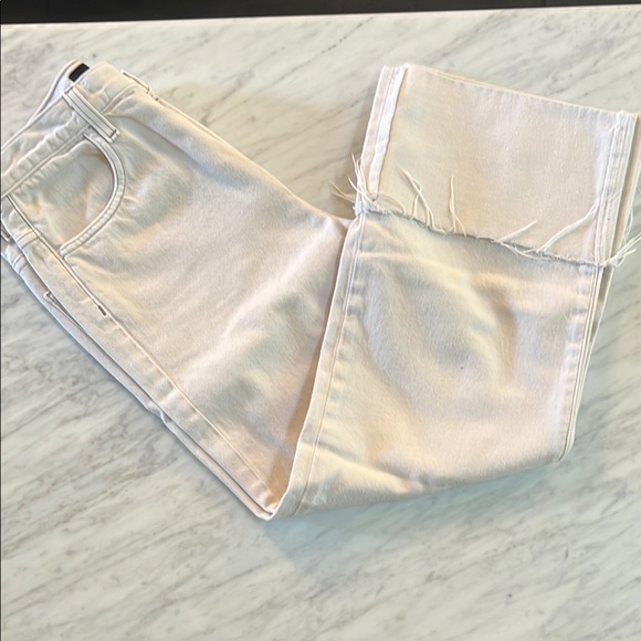 J Brand Denim - J Brand JOAN Cuffed Cream Ankle Cropped Jeans